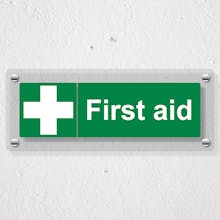 First Aid - Landscape - Acrylic Sign