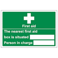First Aider Signs