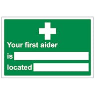 First Aid Action Signs