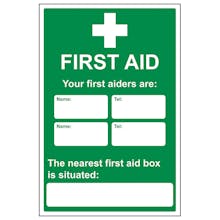 Your First Aiders Are / Nearest First Aid Box
