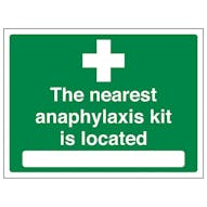 The nearest anaphylaxis kit is located - Large Landscape