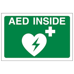 AED Inside - Window Sticker