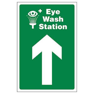 Eye Wash Station Arrow Up