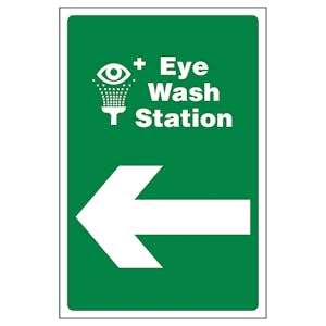Eye Wash Station Arrow Left