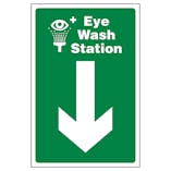 Eye Wash Station Arrow Down