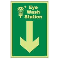 GITD Eye Wash Station Arrow Down