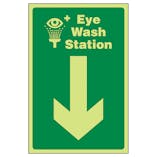 GITD Eye Wash Station Arrow Down