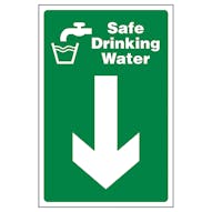 Safe Drinking Water Arrow Down