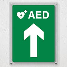 AED Arrow Up - Acrylic Sign
