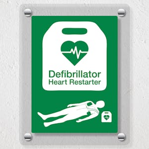 Defibrillator Heart Restarter – RESUS Council & BHF Approved - Acrylic Sign