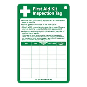 First Aid Inspection Tag Kit