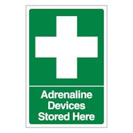 Adrenaline Devices Stored Here - Portrait