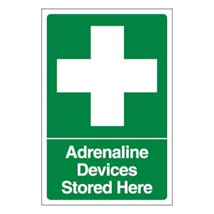 Adrenaline Devices Stored Here - Portrait