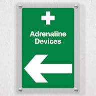 Adrenaline Devices - Arrow Left - Acrylic Sign