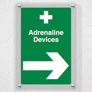 Adrenaline Devices - Arrow Right - Acrylic Sign