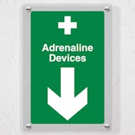 Adrenaline Devices - Arrow Down - Acrylic Sign