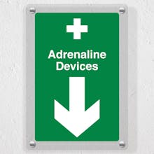 Adrenaline Devices - Arrow Down - Acrylic Sign