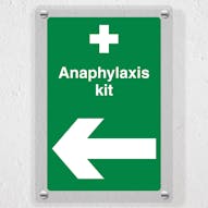 Anaphylaxis kit - Arrow Left - Acrylic Sign
