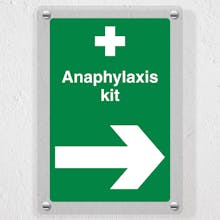Anaphylaxis kit - Arrow Right - Acrylic Sign