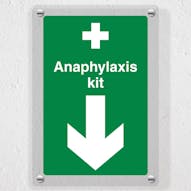 Anaphylaxis kit - Arrow Down - Acrylic Sign