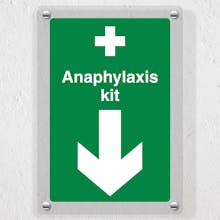 Anaphylaxis kit - Arrow Down - Acrylic Sign