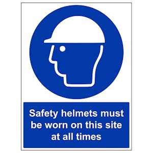 Safety Helmets Must Be Worn - Portrait