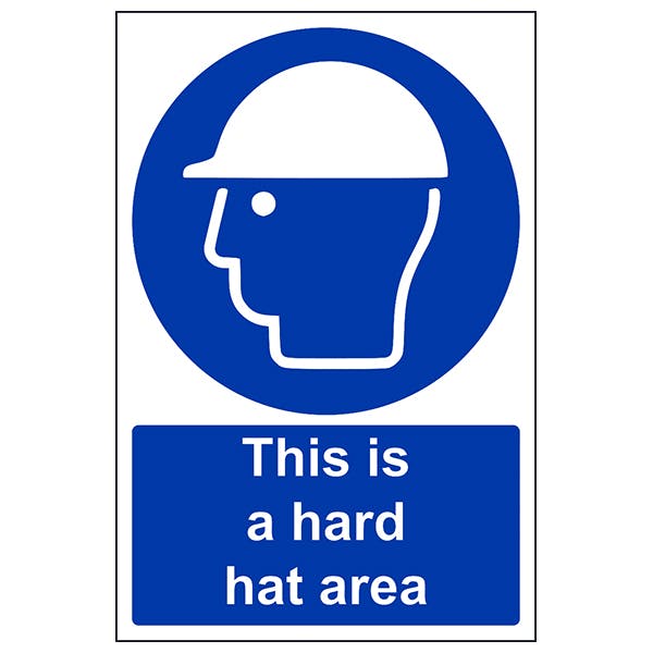 This Is A Hard Hat Area Portrait Hazard Signs Safety Signs