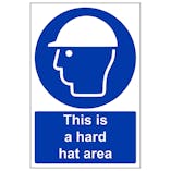 This Is A Hard Hat Area - Portrait