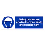 Safety Helmets Provided For Your Safety Must Be Worn - Landscape