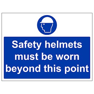 Safety Helmets Must Be Worn - Large Landscape