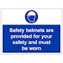 Safety Helmets Provided For Safety Must Be Worn - Large Landscape