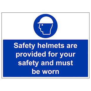 Safety Helmets Provided For Safety Must Be Worn - Large Landscape