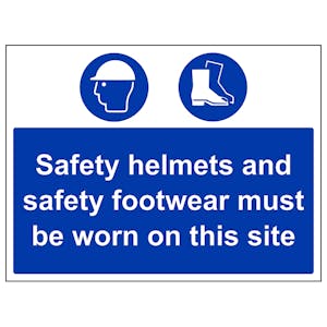 Safety Helmets & Footwear Must Be Worn - Correx