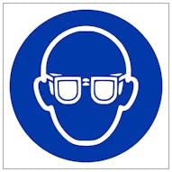 Eye Protection Symbol - Removable Vinyl