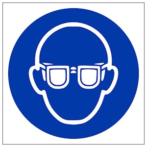 Eye Protection Symbol - Removable Vinyl