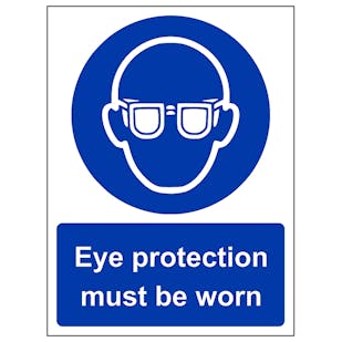 Eye Protection Must Be Worn - Portrait