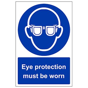 Eye Protection Must Be Worn - Portrait - Removable Vinyl