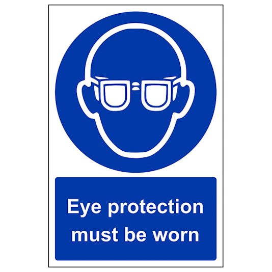 Eye Protection Must Be Worn Portrait Removable Vinyl