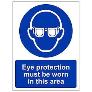 Eye Protection Must Be Worn In This Area - Portrait