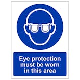 Eye Protection Must Be Worn In This Area - Portrait