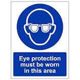 Eco-Friendly Eye Protection Must Be Worn In This Area