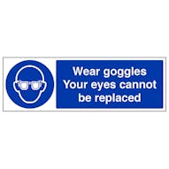 Wear Goggles Eyes Cannot Be Replaced - Landscape