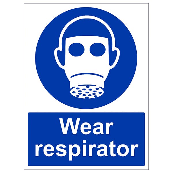Wear Respirator Portrait Safety Signs 4 Less