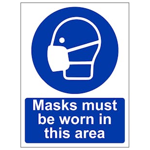 Masks Must Be Worn In This Area - Portrait
