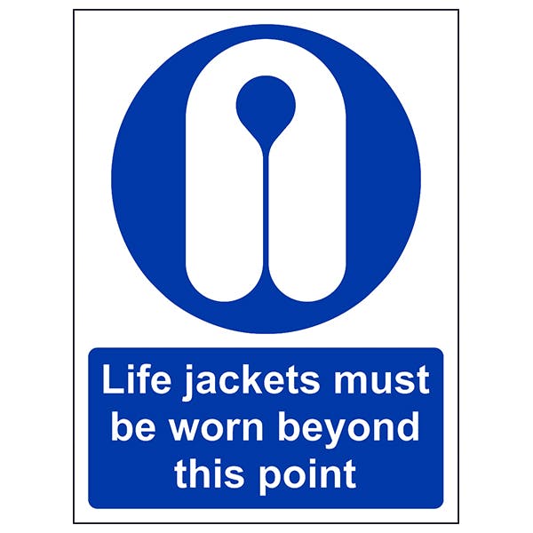 Life Jackets Must Be Worn Beyond This Point Portrait Mandatory