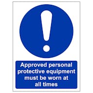 Approved Personal Protective Equipment 