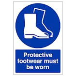 Protective Footwear Must Be Worn - Portrait