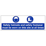 Safety Helmets and Footwear Must Be Worn - Landscape