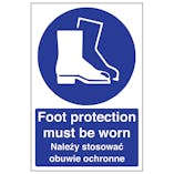 English/Polish - Foot Protection Must Be Worn