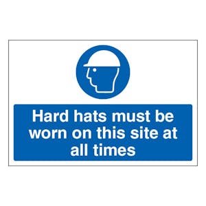 Hard Hats Must Be Worn On This Site At All Times - Large Landscape